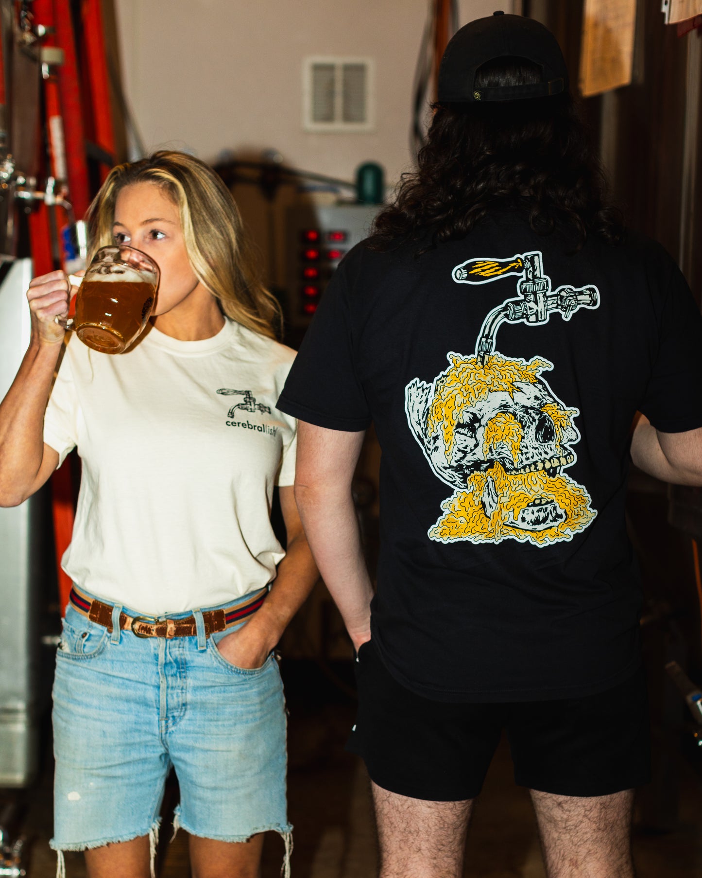Side-Pull Skull T-Shirt: Cerebral x Pilsnerish