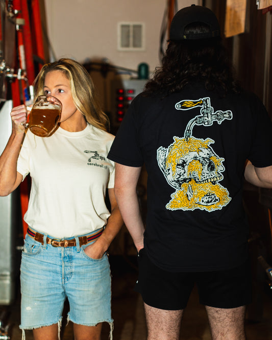 Side-Pull Skull T-Shirt: Cerebral x Pilsnerish
