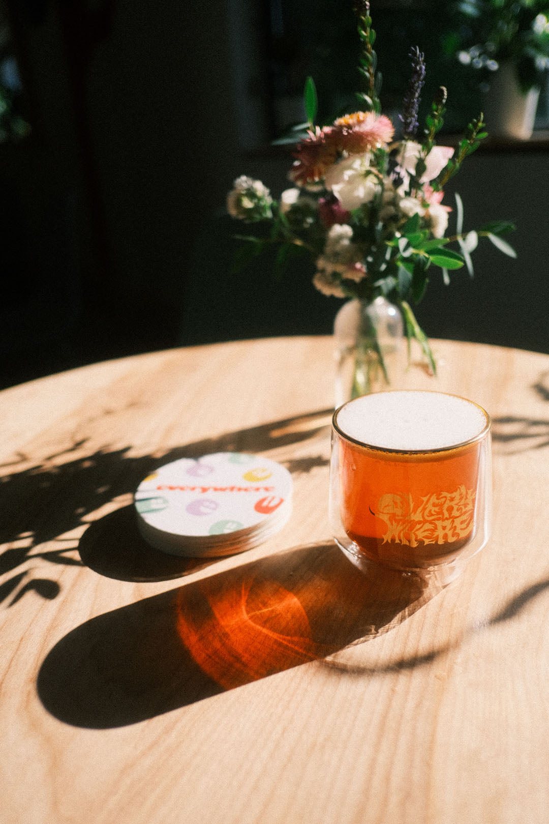 Everywhere x Pilsnerish: Double-Walled Amber Metal Logo Glass