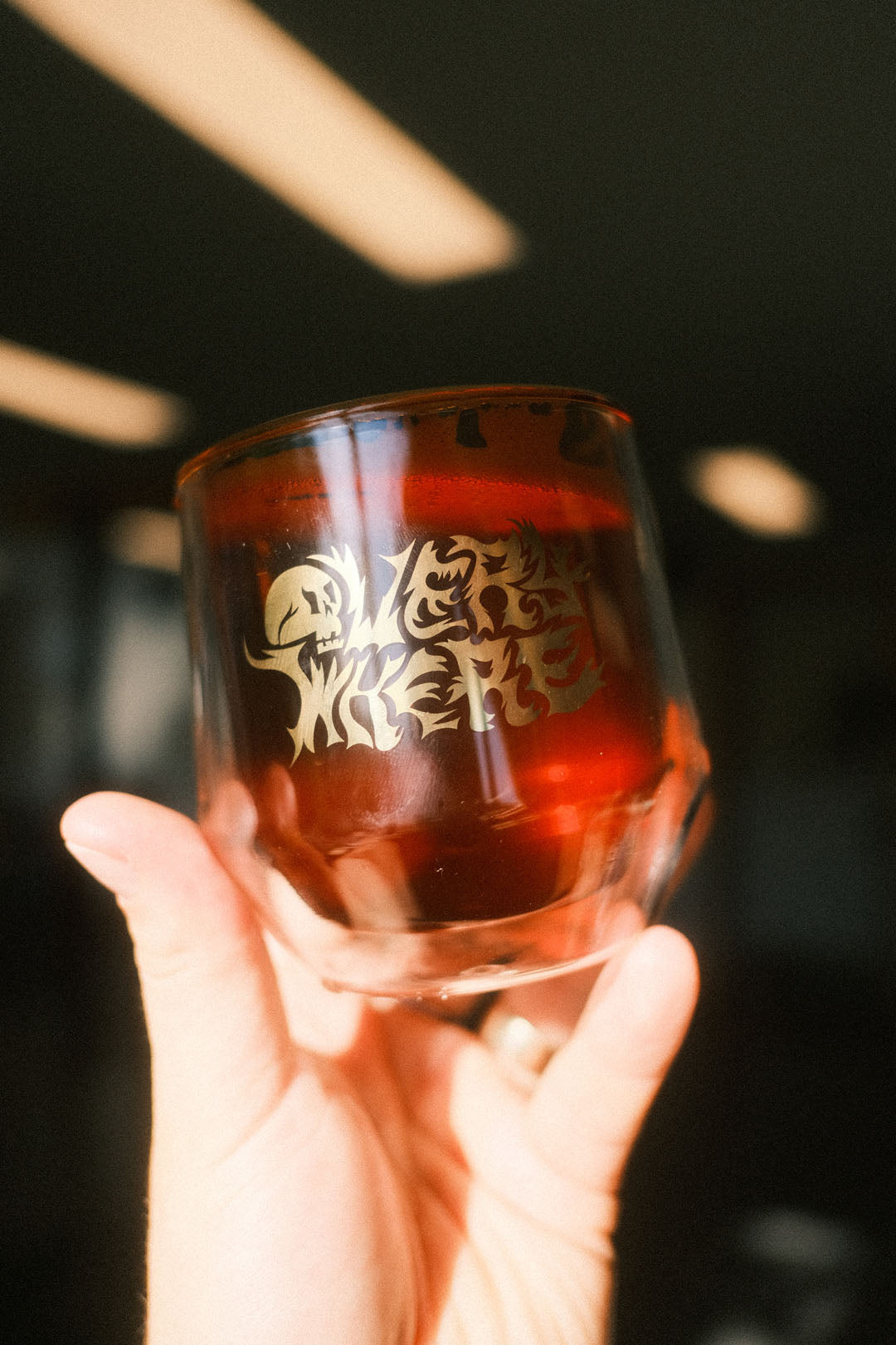 Everywhere x Pilsnerish: Double-Walled Amber Metal Logo Glass