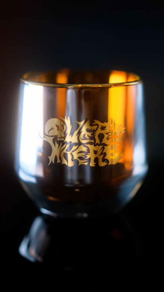 Everywhere x Pilsnerish: Double-Walled Amber Metal Logo Glass
