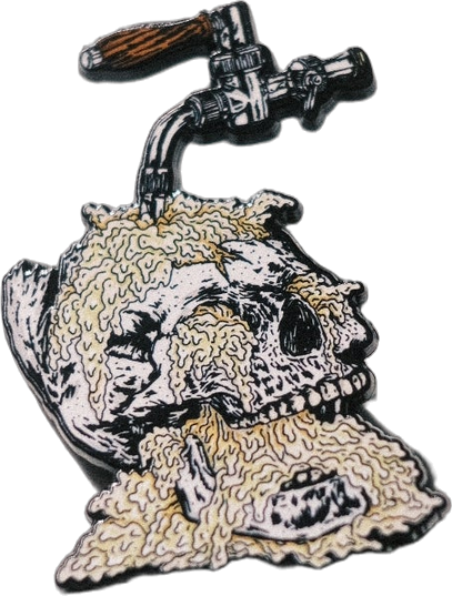 Cerebral x Pilsnerish: Side-Pull Skull UV Pin